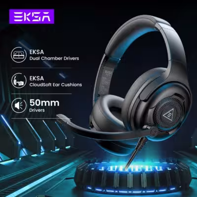 EKSA E4 laidinės žaidimų ausinės 3.5mm stereo PC PS4 PS5 Xbox
