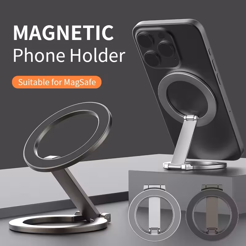 Magnetyczny składany uchwyt na telefon MagSafe do trenażera sportowego i samochodu
