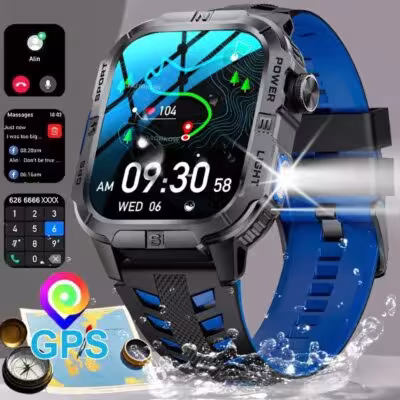 2026 relojes de grava militar exterior relojes inteligentes GPS compás de iluminación LED