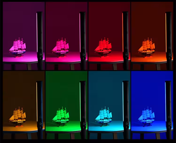 RGB LED vaizdo šviesa