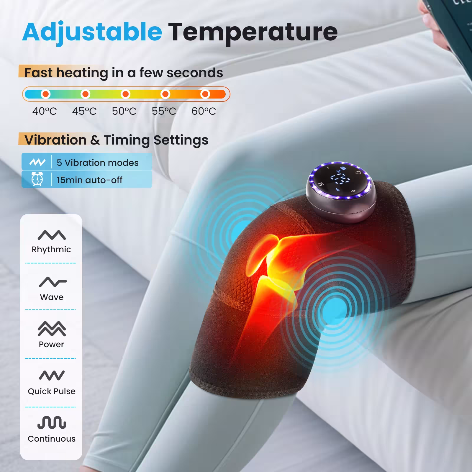 appareil de massage chauffant pour les jambes