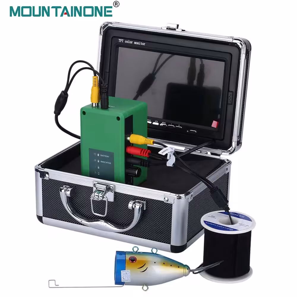 Fish finder with remote camera 7 inch 1000TVL 30 LED lights for ice fishing
