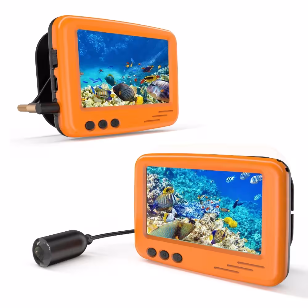 Erchang telecamera da pesca con schermo da 4.3 pollici per pesca sul ghiaccio con funzione visione notturna