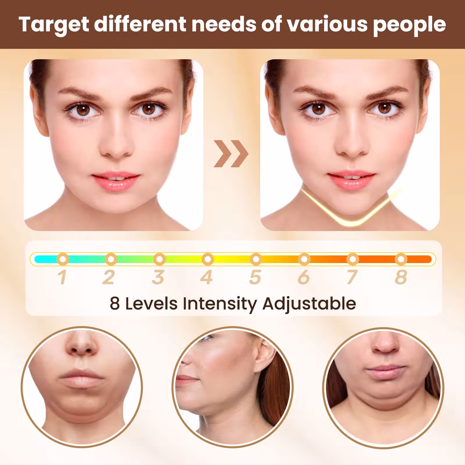 Dispositivo de lifting facial en V
