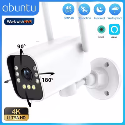 Telecamera IP WiFi ONVIF da 8MP 4K PTZ, forma sferica, impermeabile per esterni con H.265