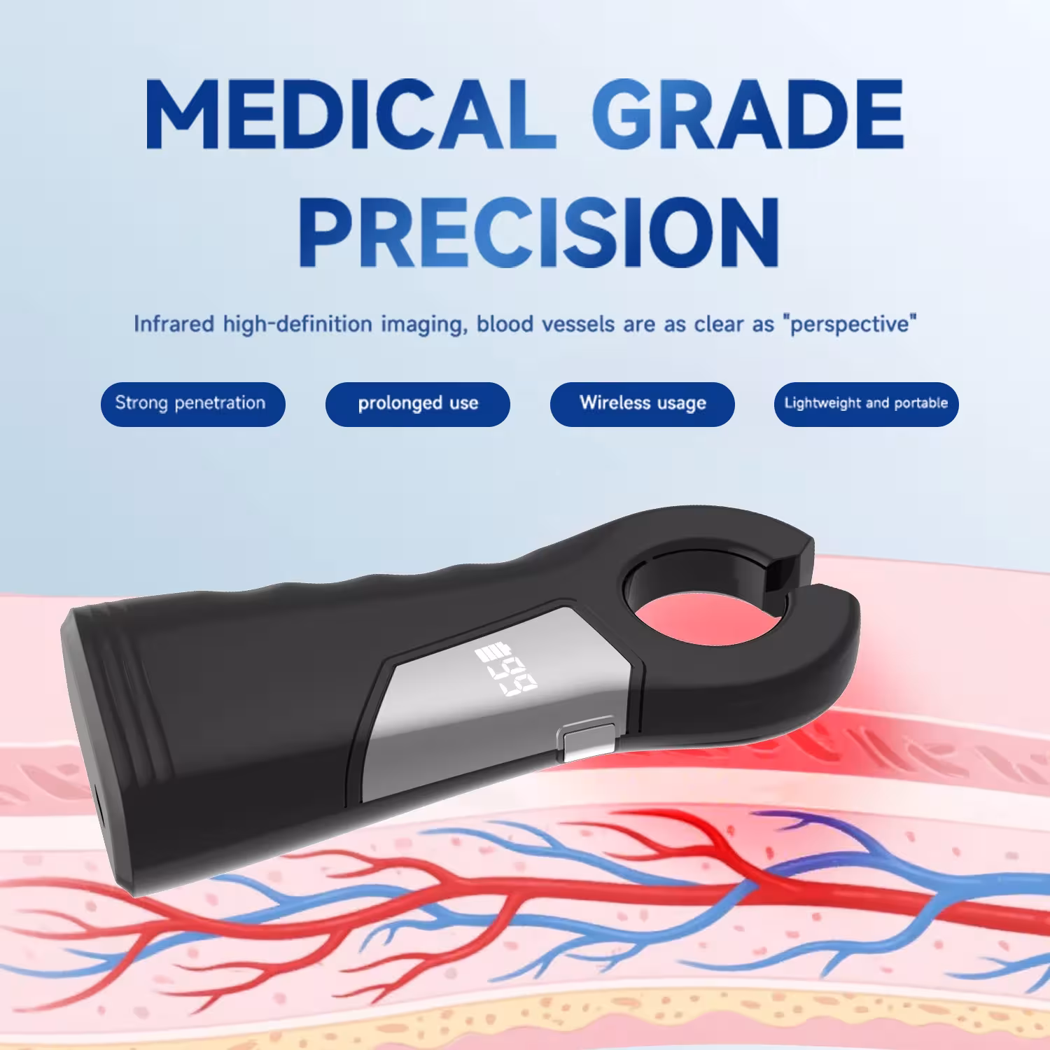 Medicininė venų detektoriaus lempa LED infraraudonoji kraujagyslių skaitytuvo sistema USB
