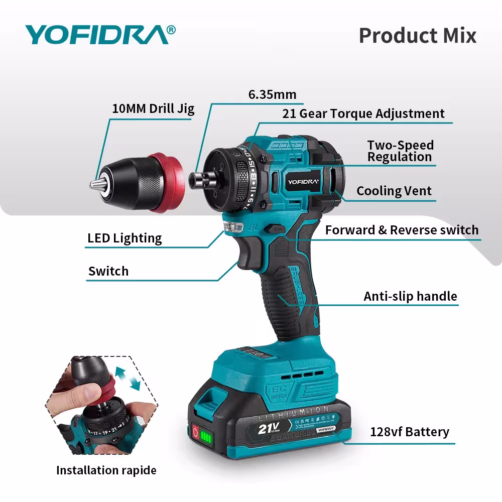 broca para taladro eléctrico Makita
