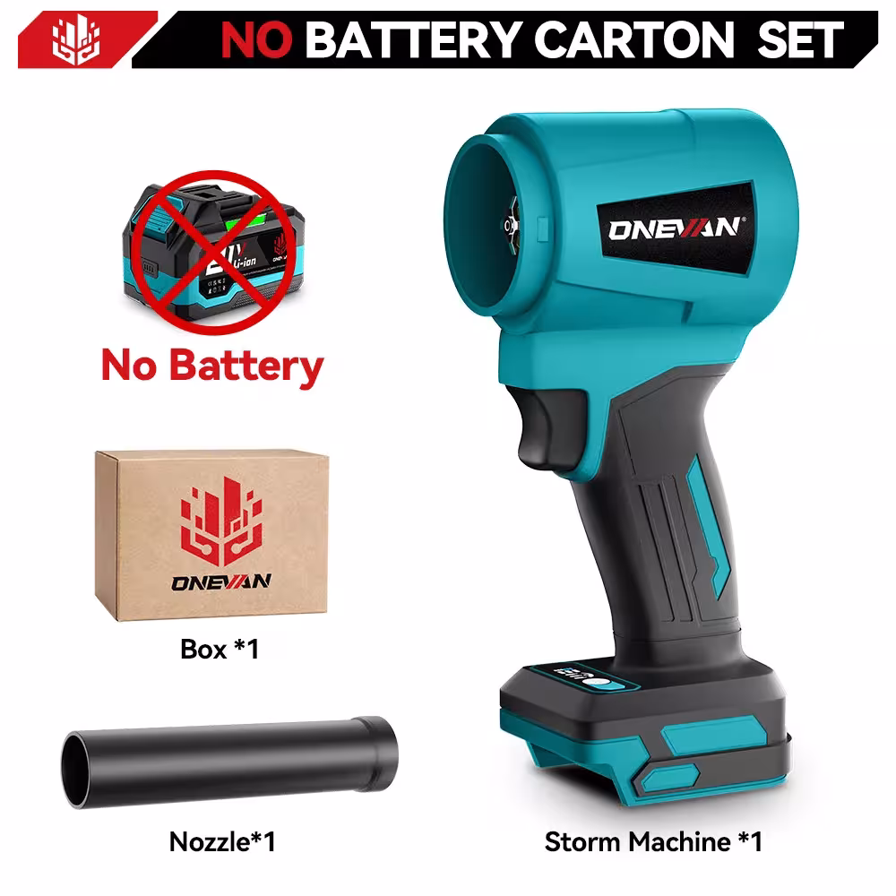 ONEVAN 300000RPM Cordless Electric Turbo Blower Jet Fan 400M/S Leaf Blower Dust Blower Tool For Makita 18V Battery