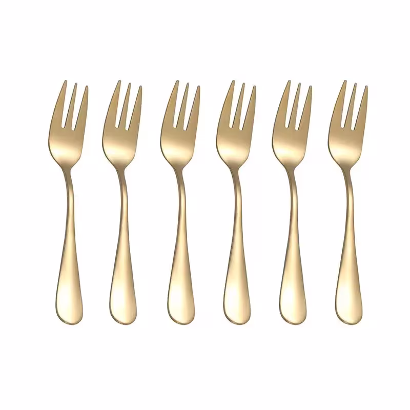 6 pcs stainless steel table forks dessert forks for fruits