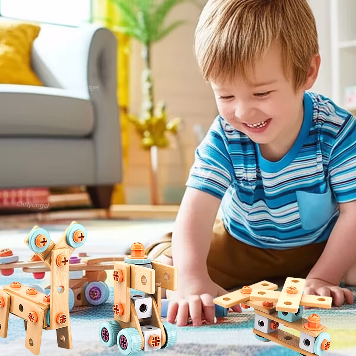 kit d'outils pour enfants avec perceuse électrique