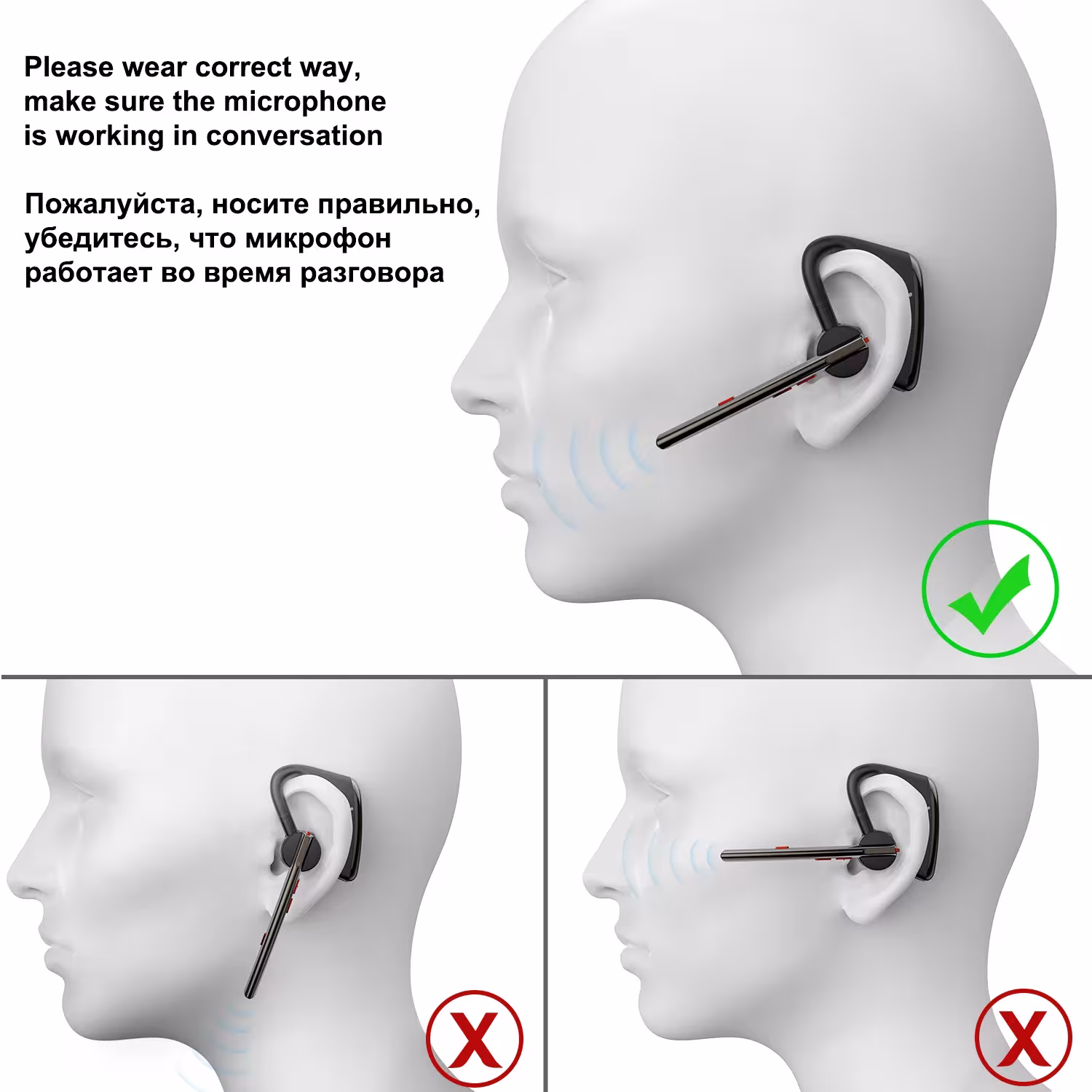 auriculares Bluetooth inalámbricos con supresión de ruido