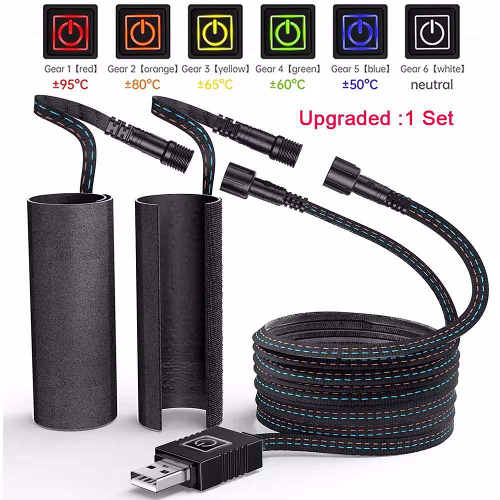 Extractme Motorcycle Heated Grips USB 5V 6 Degrees Heating System