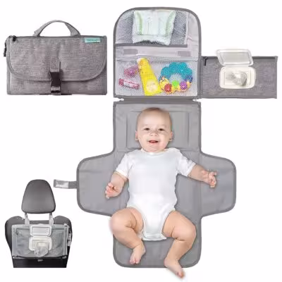 Fasciatoio portatile con tasche, kit da viaggio impermeabile