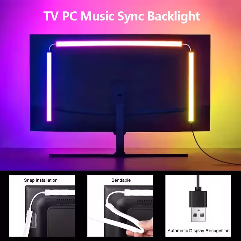 Banda LED USB para iluminación de monitor 2434 pulgadas