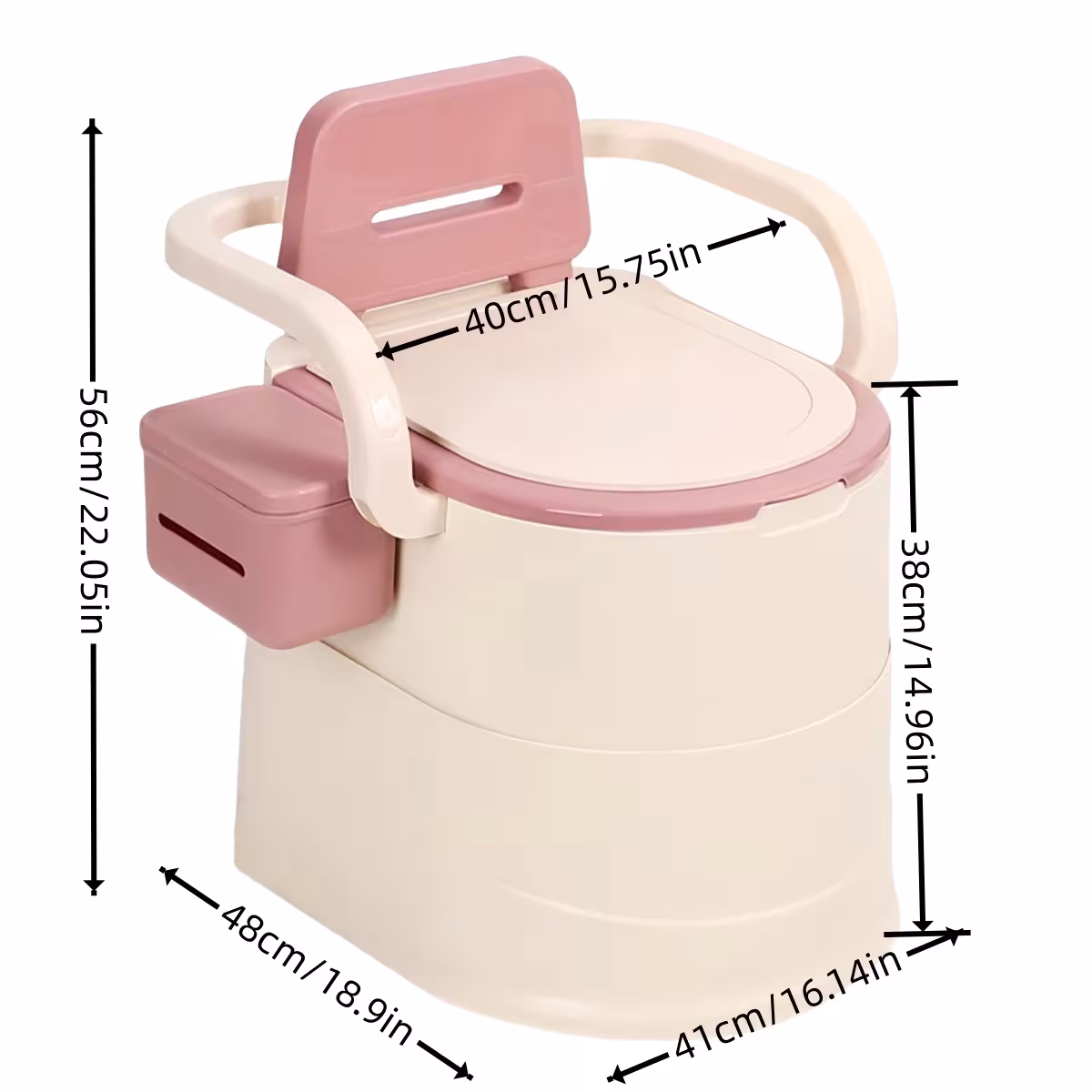 portable toilet with lid