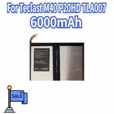 6000mAh Replacement Battery TLA007 for Teclast M40 P20HD Tablet