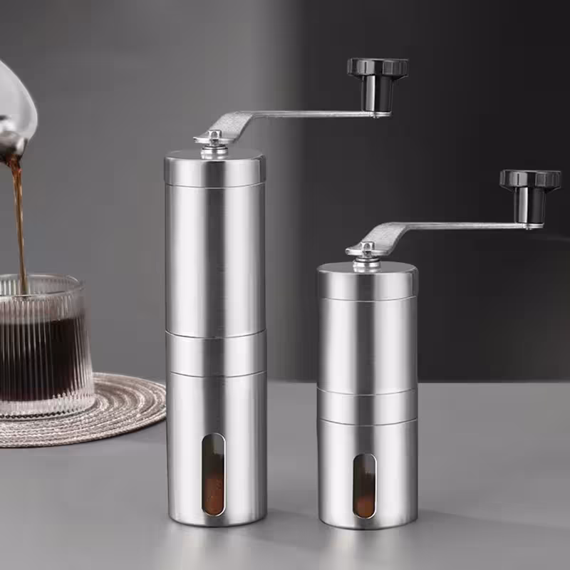 Manual coffee grinder with ceramic burrs