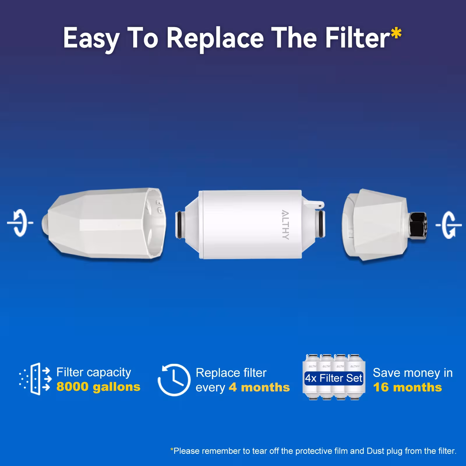 filtro de agua para ducha con vitamina C