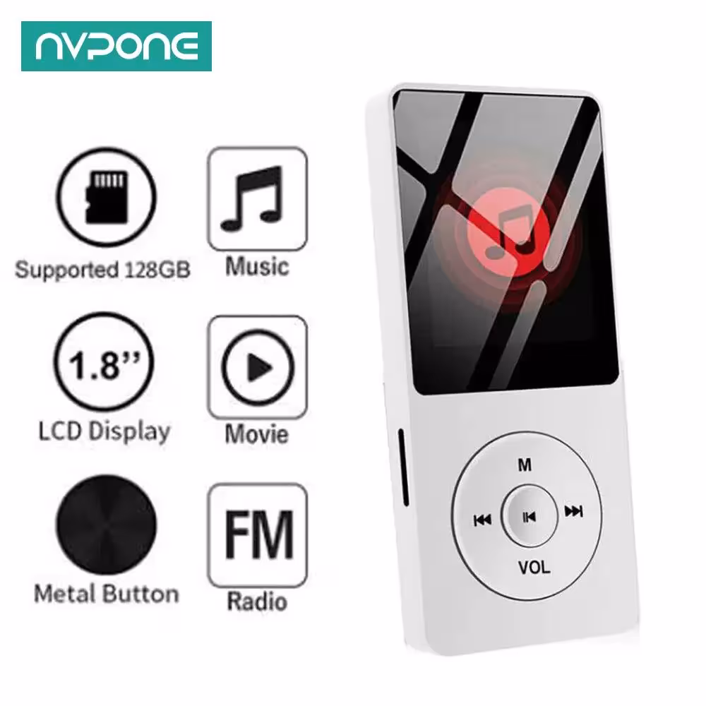 Lecteur MP3 pendant le sport avec Bluetooth 128 Go de mémoire radio FM