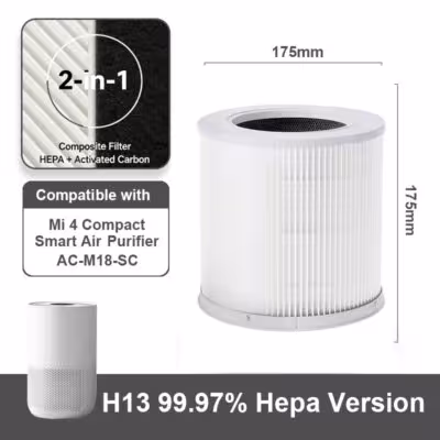PM2.5 HEPA filtras Xiaomi oro valytuvas 4 Compact M18R-FLP-GL