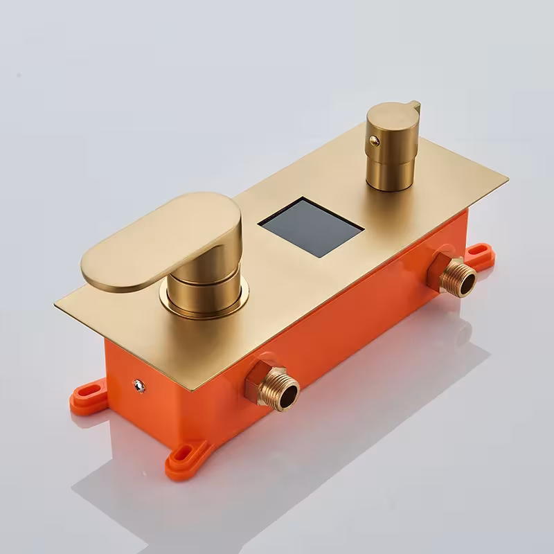 concealed shower system gold