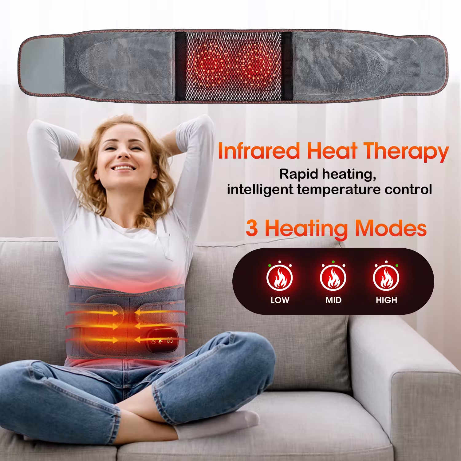 heating massage belt back