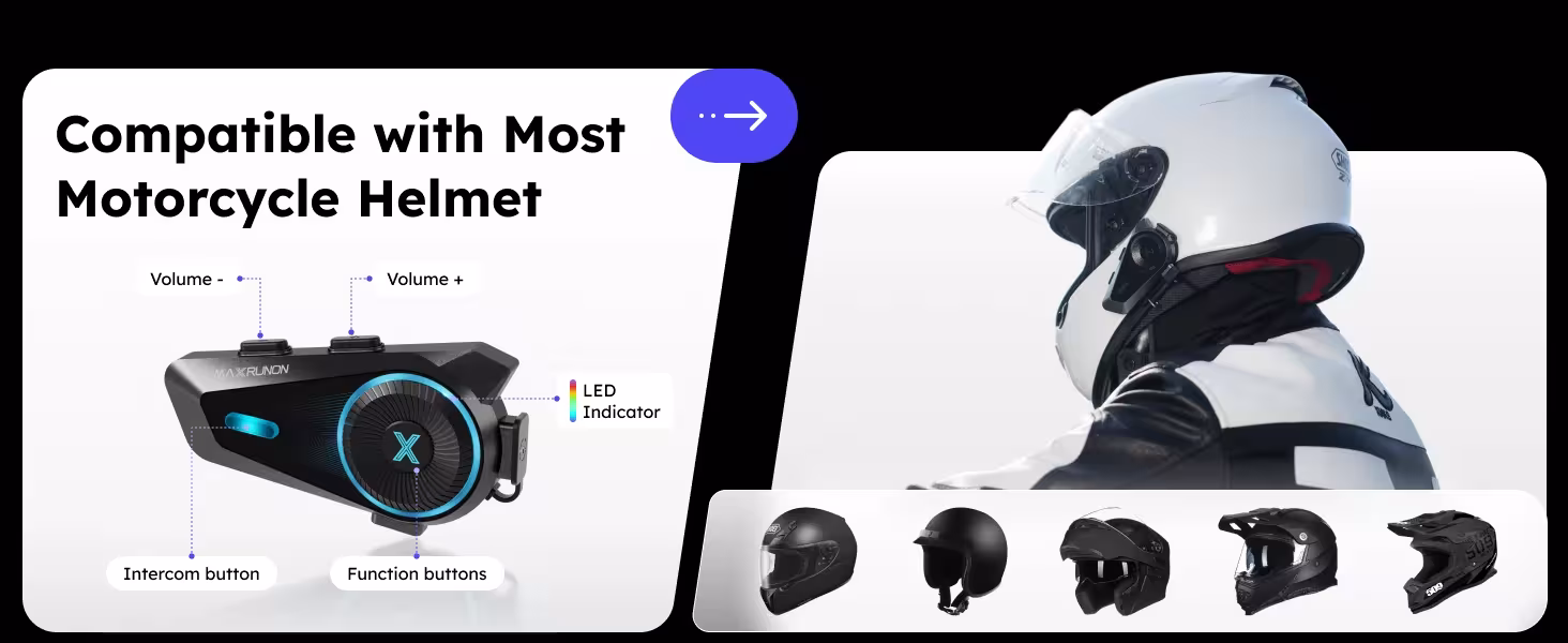 motorcycle Bluetooth intercom