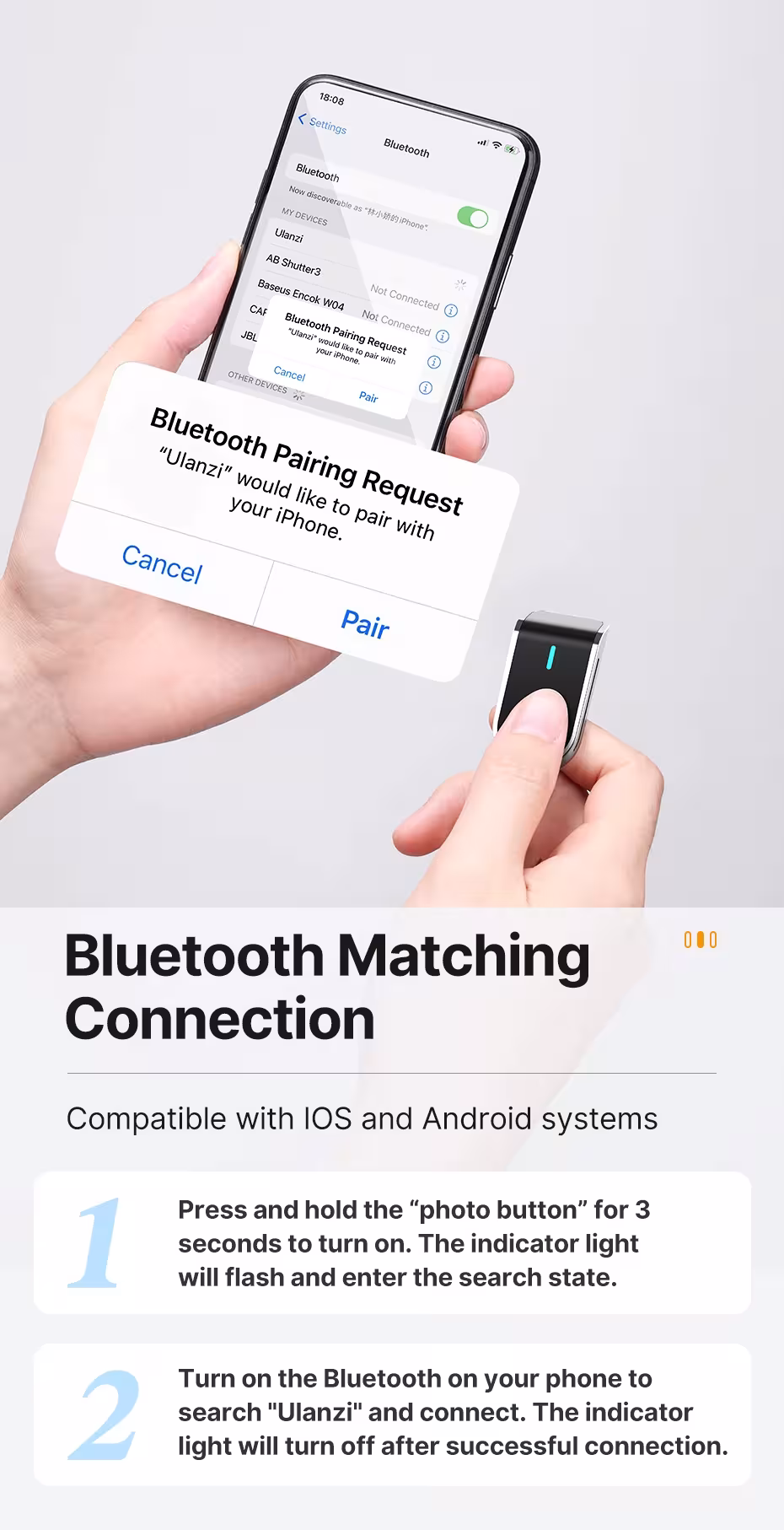 Stick de télécommande Bluetooth