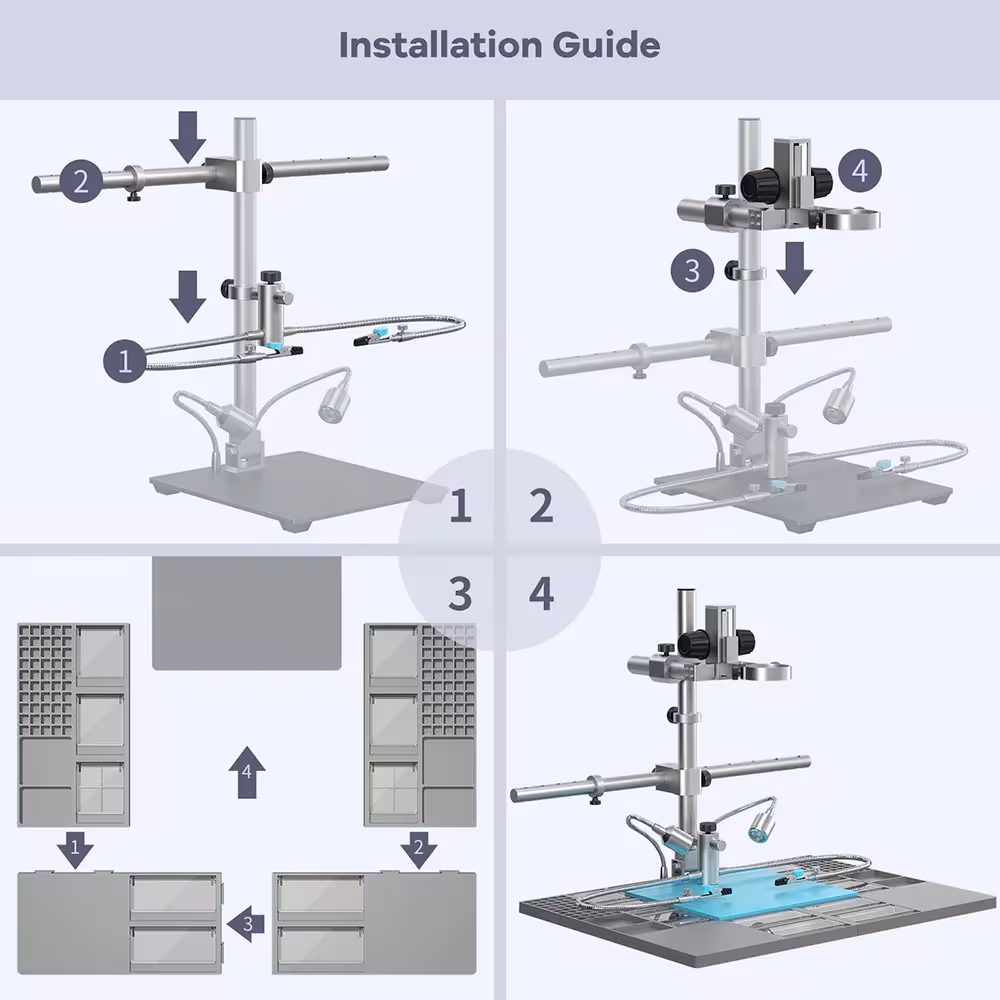 microscope aluminum stand