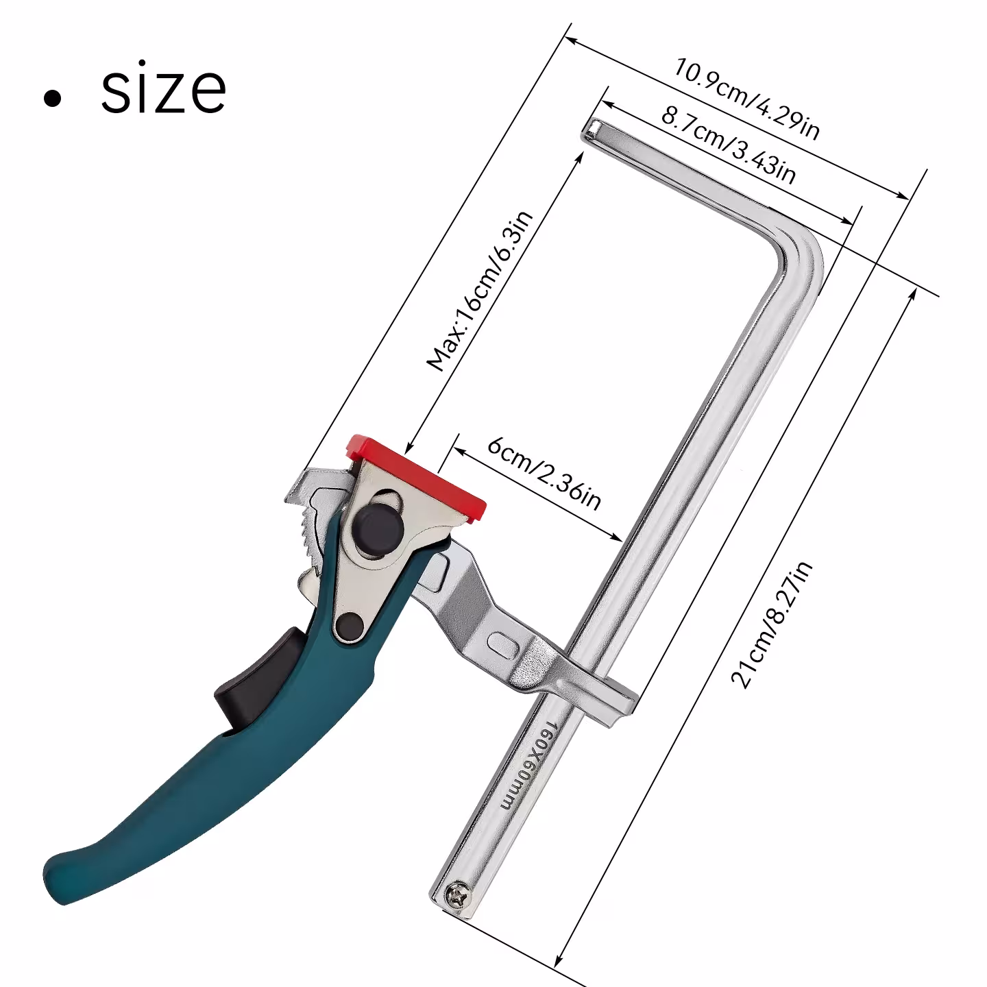 slankiojo spaustuko šina 160mm