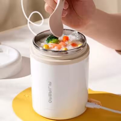 600ml USB Electric Heating Lunch Box Portable Food Warmer