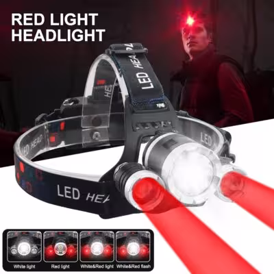 LED flashlight with four colors and USB charging