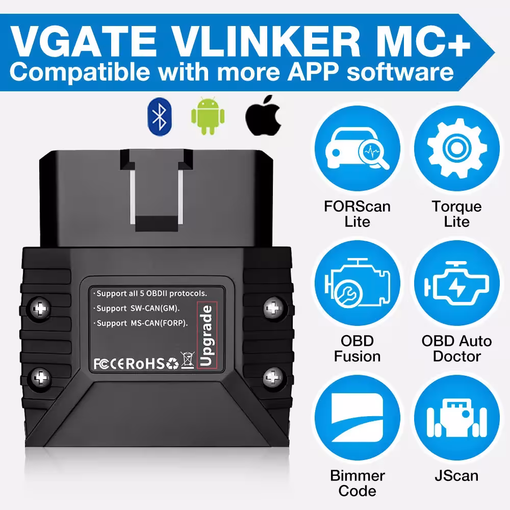 Scanner diagnostico per auto Vgate Vlinker MC V2.2 iCar Pro Bluetooth 4.0 WIFI OBD2
