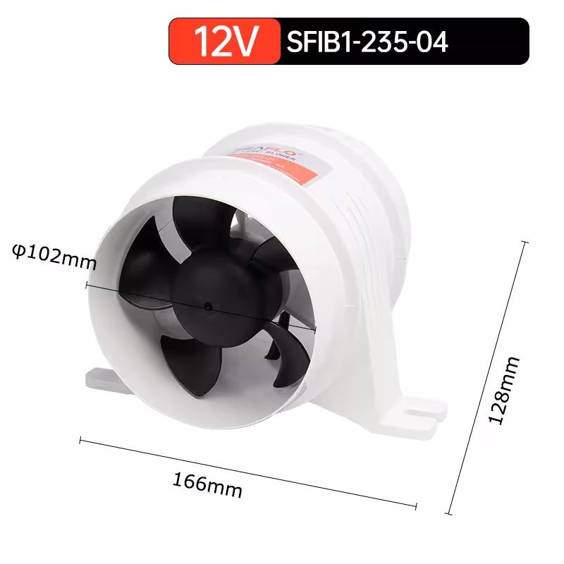 12V 24V 40A ABS ventola silenziosa aria motore pompa marina resistente all'acqua