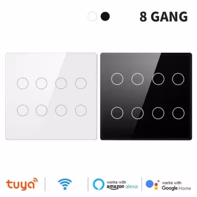 Smart Wi-Fi light switch Tuya 4/6/8 channels