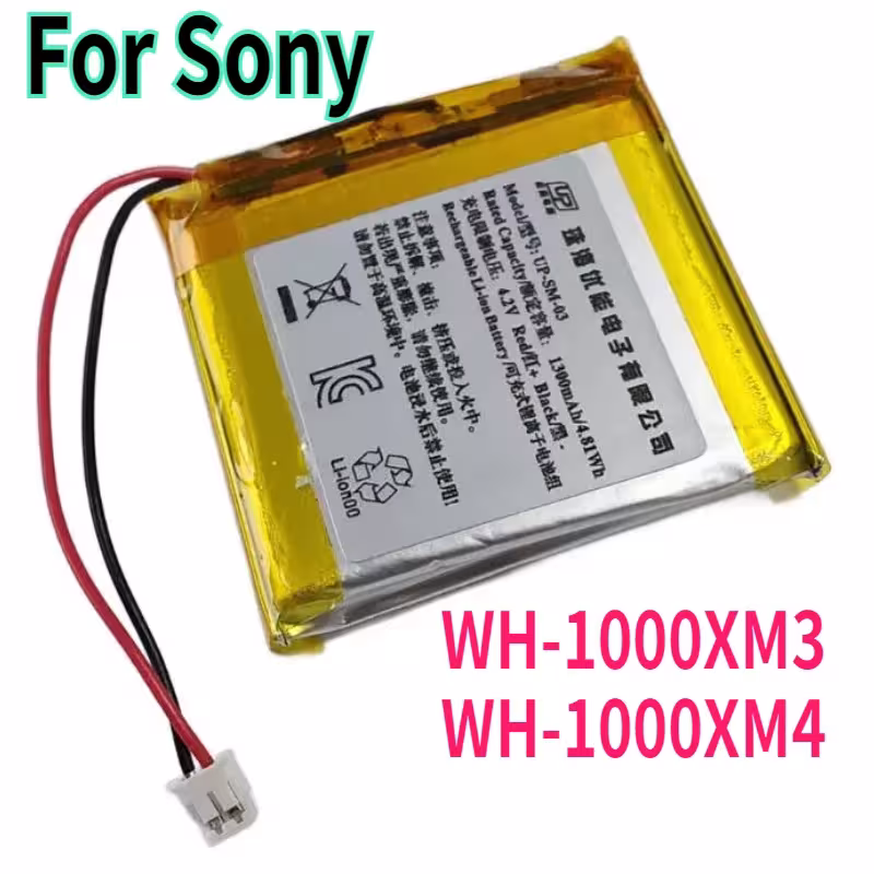Batterie 1300mAH pour casque sans fil Sony WH-1000XM3 WH-1000XM4 avec outil