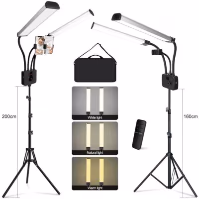 Source lumineuse annulaire LED pour la beauté avec trépied de 200 cm