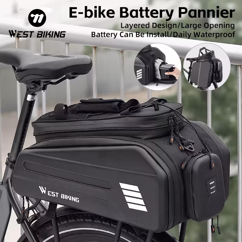 WEST BIKING Electric Bicycle Accumulator Portable Basket Expansion