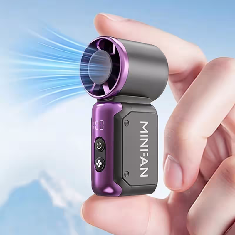 Nešiojamas mini ventiliatorius su USB įkrova kelionėms ir ofisui