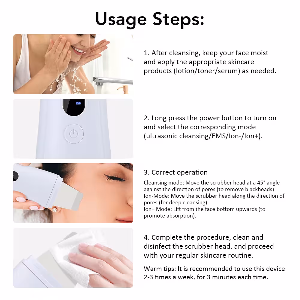 ultrasonic facial cleansing device