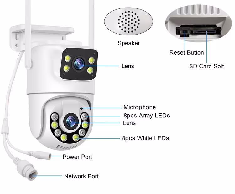 WiFi saugumo kamera sistema