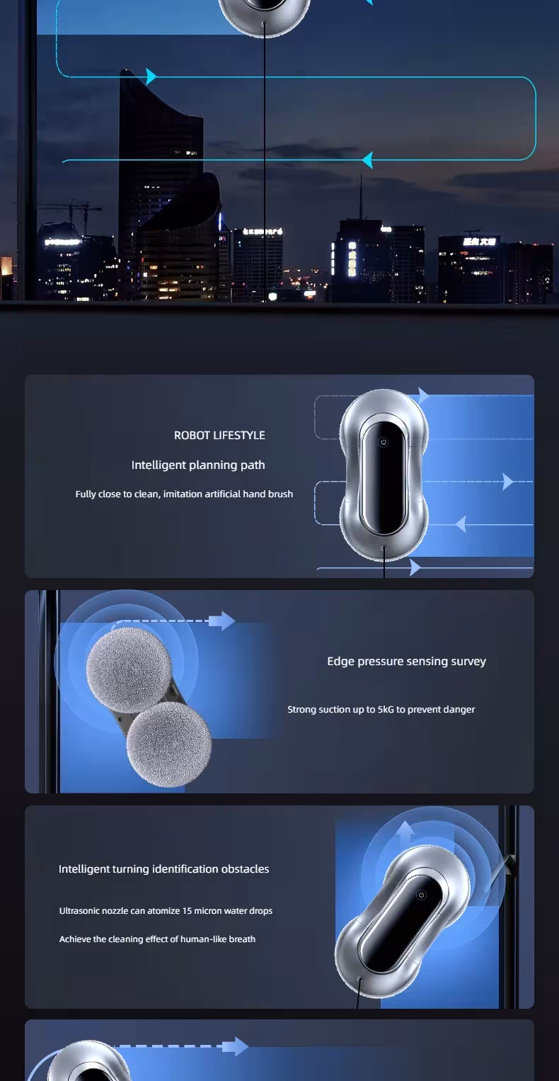 automatic window cleaning robot