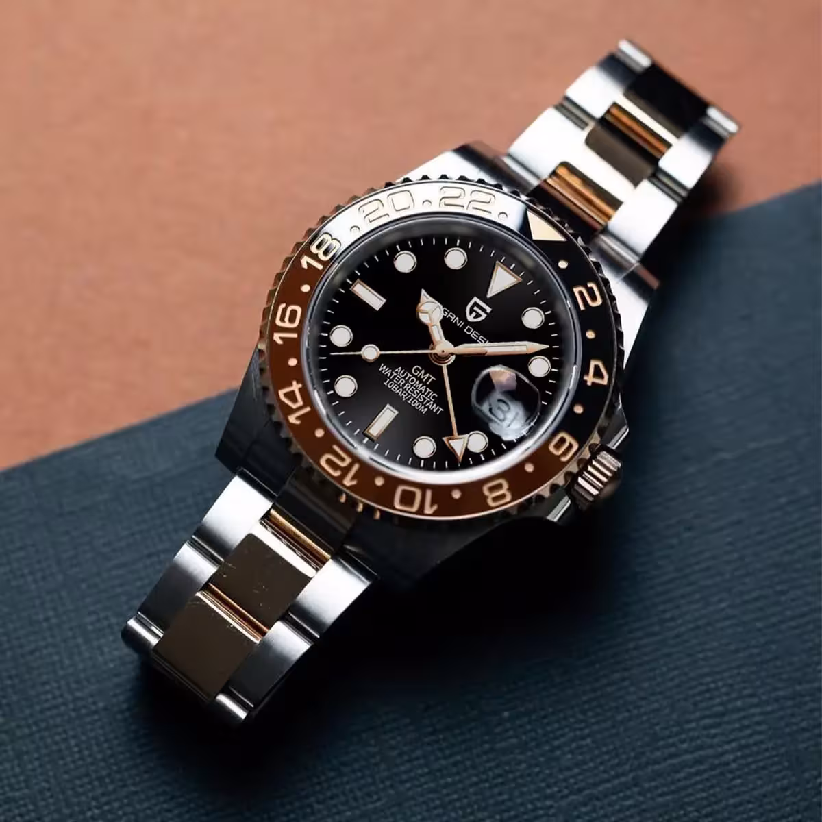 horloge GMT automatique pour hommes