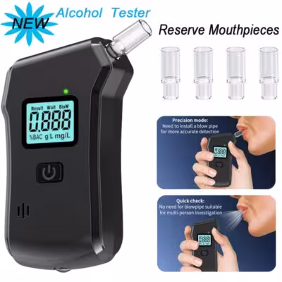 Test d'alcool Respirateur professionnel portable avec écran LCD 5
