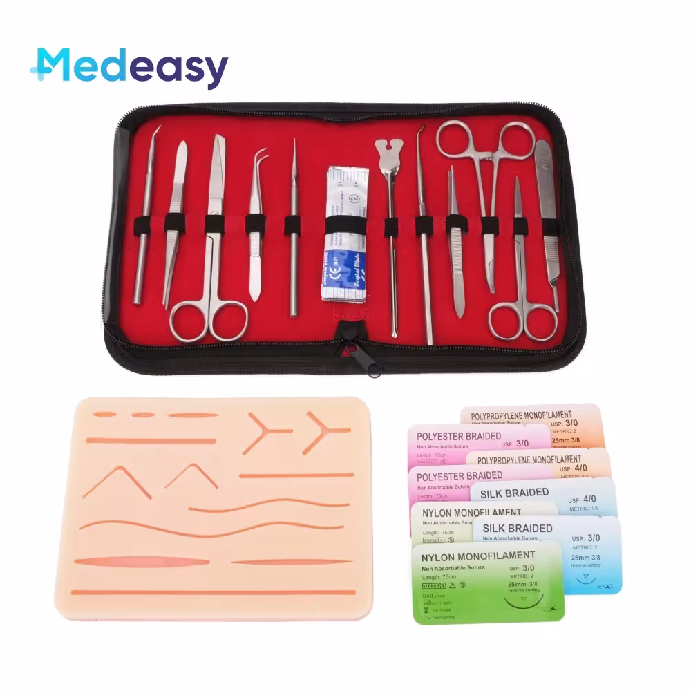 Kit di pratica di cucito medico con pelle artificiale