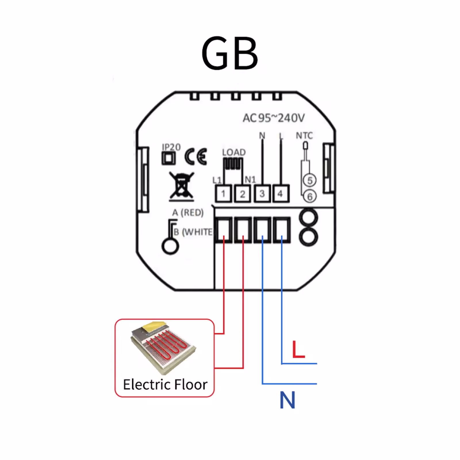 WiFi thermostat for heating