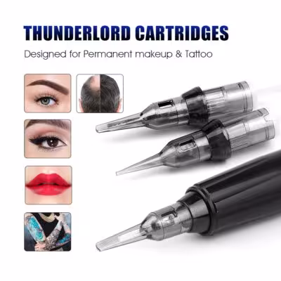 20vnt Thunderlord Power tatuiruotės kasetės 1R universalios adatos tušui