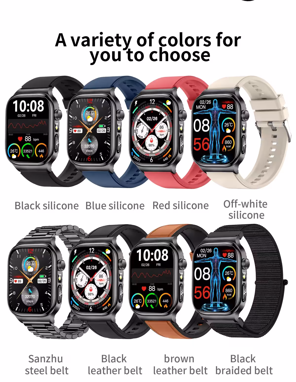 relojes inteligentes con sensores de seguimiento de la salud