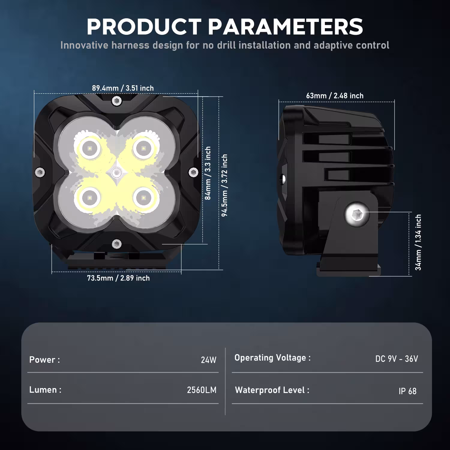 Lámpara de trabajo LED para coche
