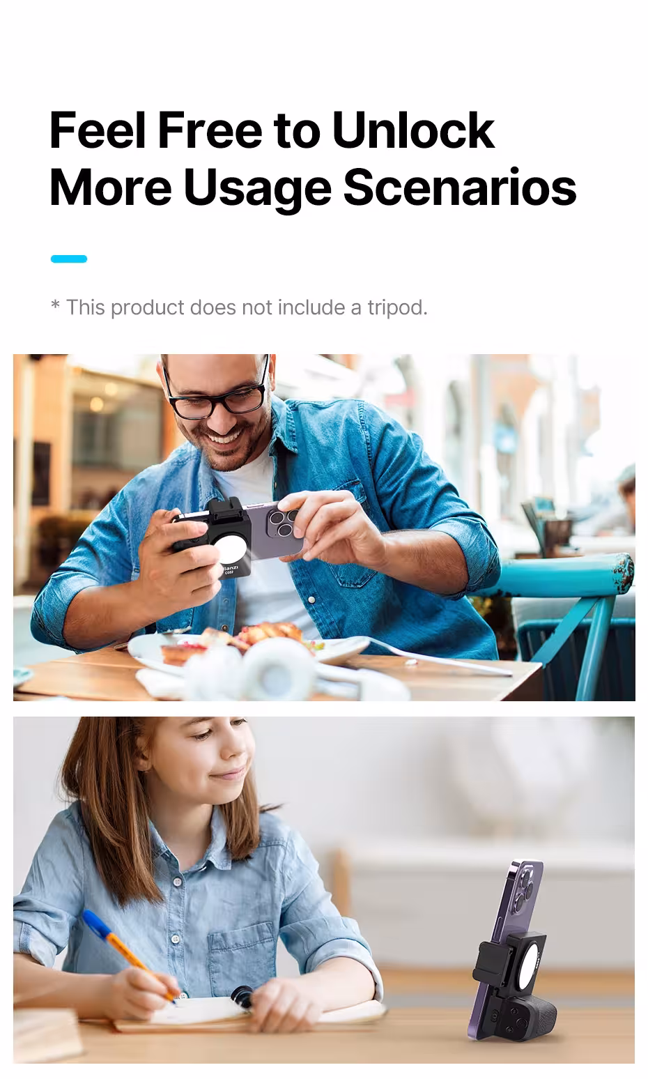 prise caméra smartphone bluetooth